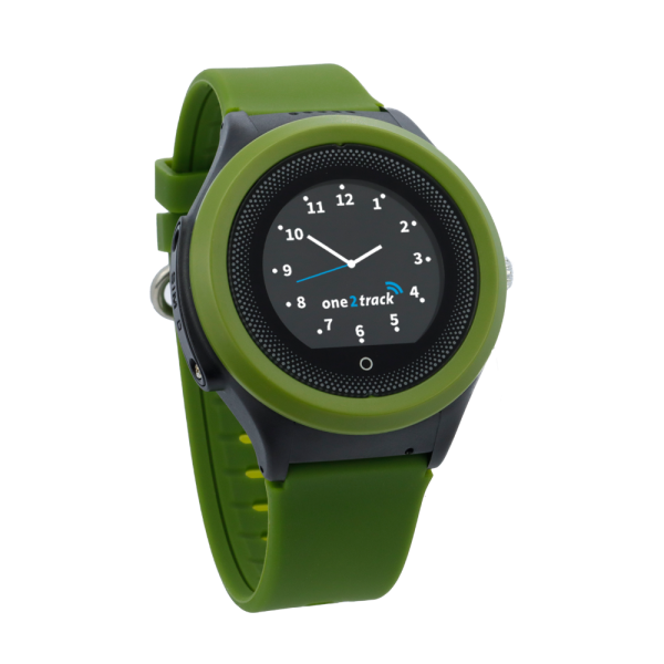 Connect Move GPS telefoonhorloge voor kinderen met analoge klok one2track groen zwart